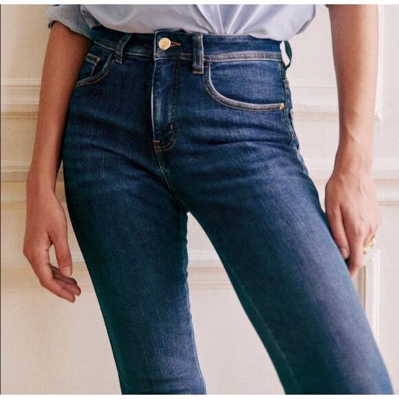 Sezane Slim Parfait Mid Rise Skinny Jean Denim Size 26 - Picture 3 of 11